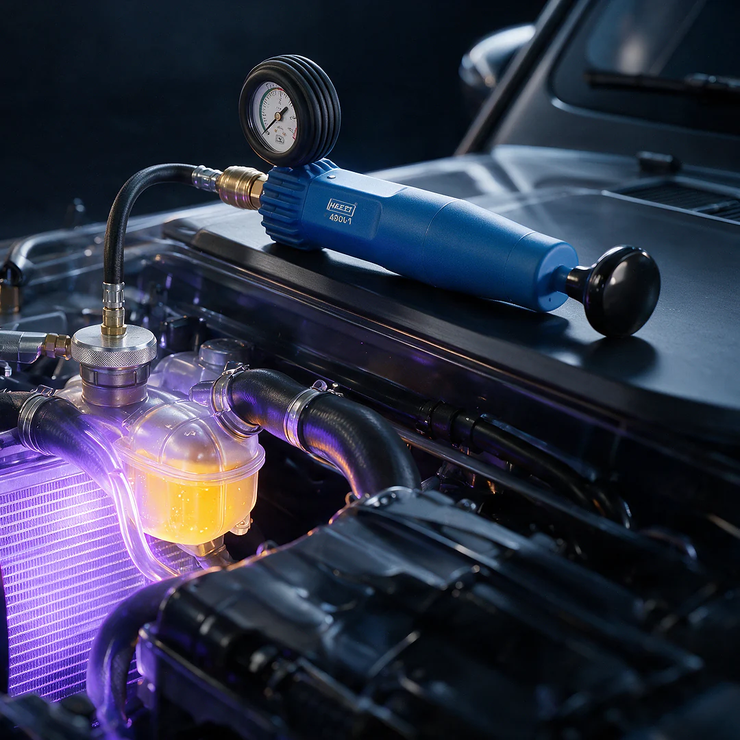 G-Class engine-bay inspection inside the RHP GARAGE workshop